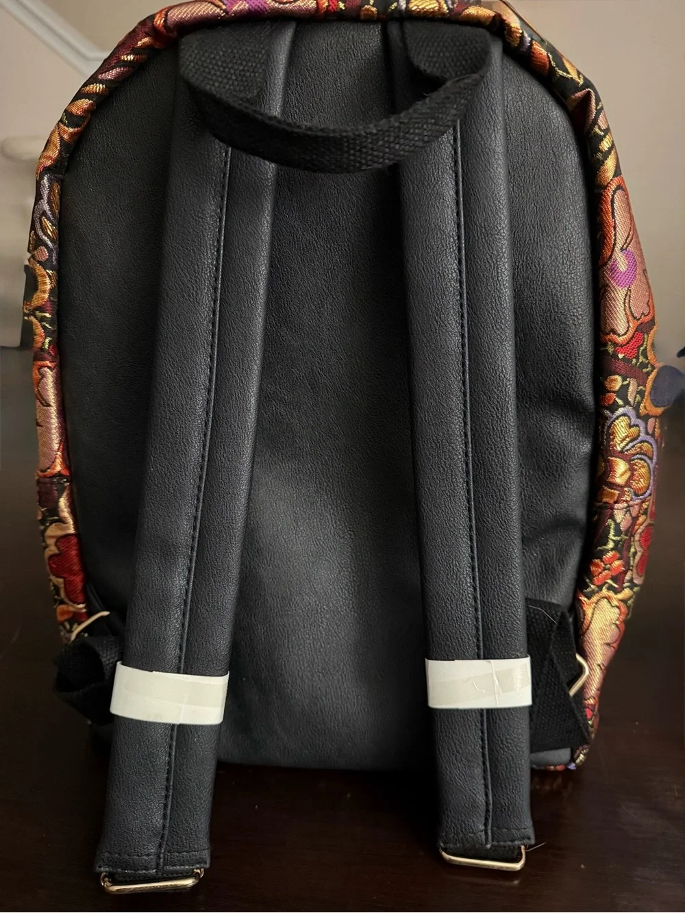 Free People Inspired Floral Brocade Embroidered Jacquard Backpack NWOT 15x11x5